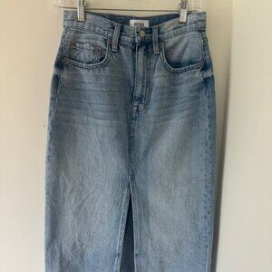 Pistola denim midi skirt